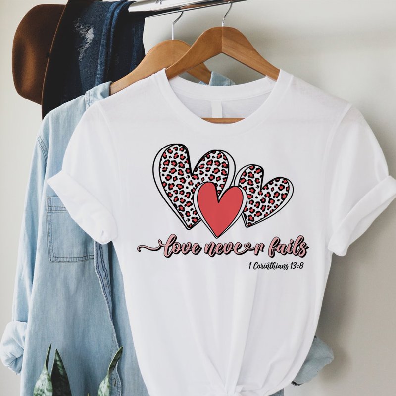 Valentine's Day Custom Plastisol dtf Ready to Press Heat Transfer Labels for T Shirts Heat Press Stickers Transfer Printing