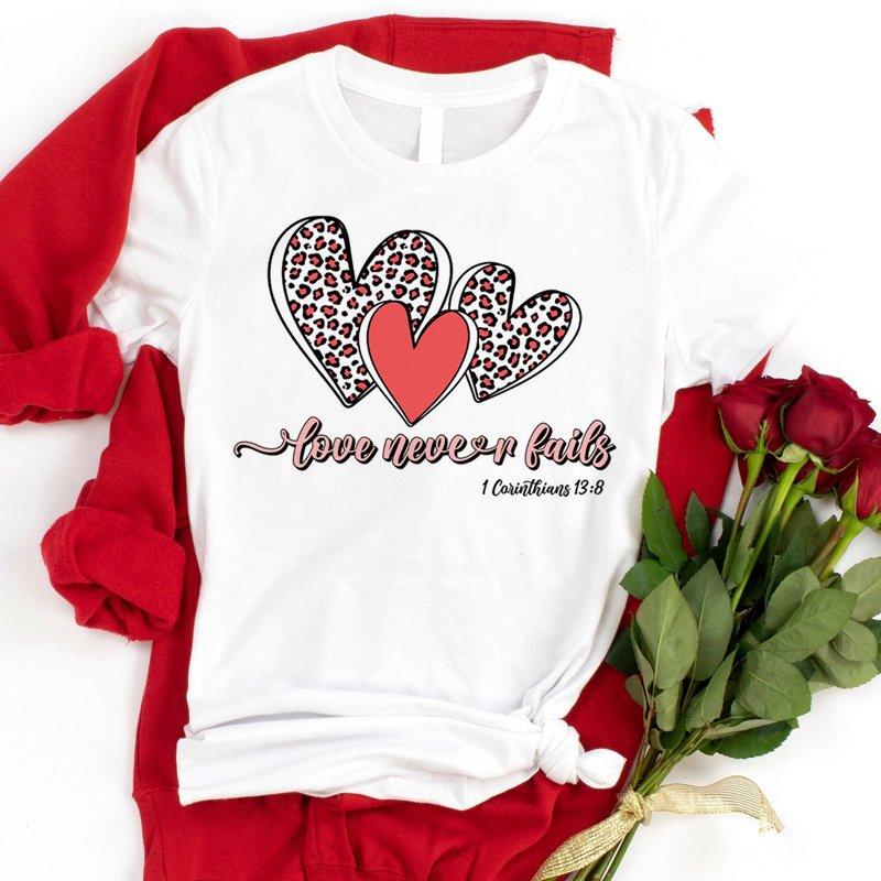 Valentine's Day Custom Plastisol dtf Ready to Press Heat Transfer Labels for T Shirts Heat Press Stickers Transfer Printing