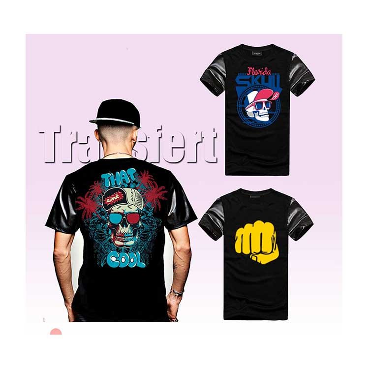 Clothing Labels T-shirt Wholesale Custom Logo T Shirt Stickers with Plastisol Heat Transfer Printing