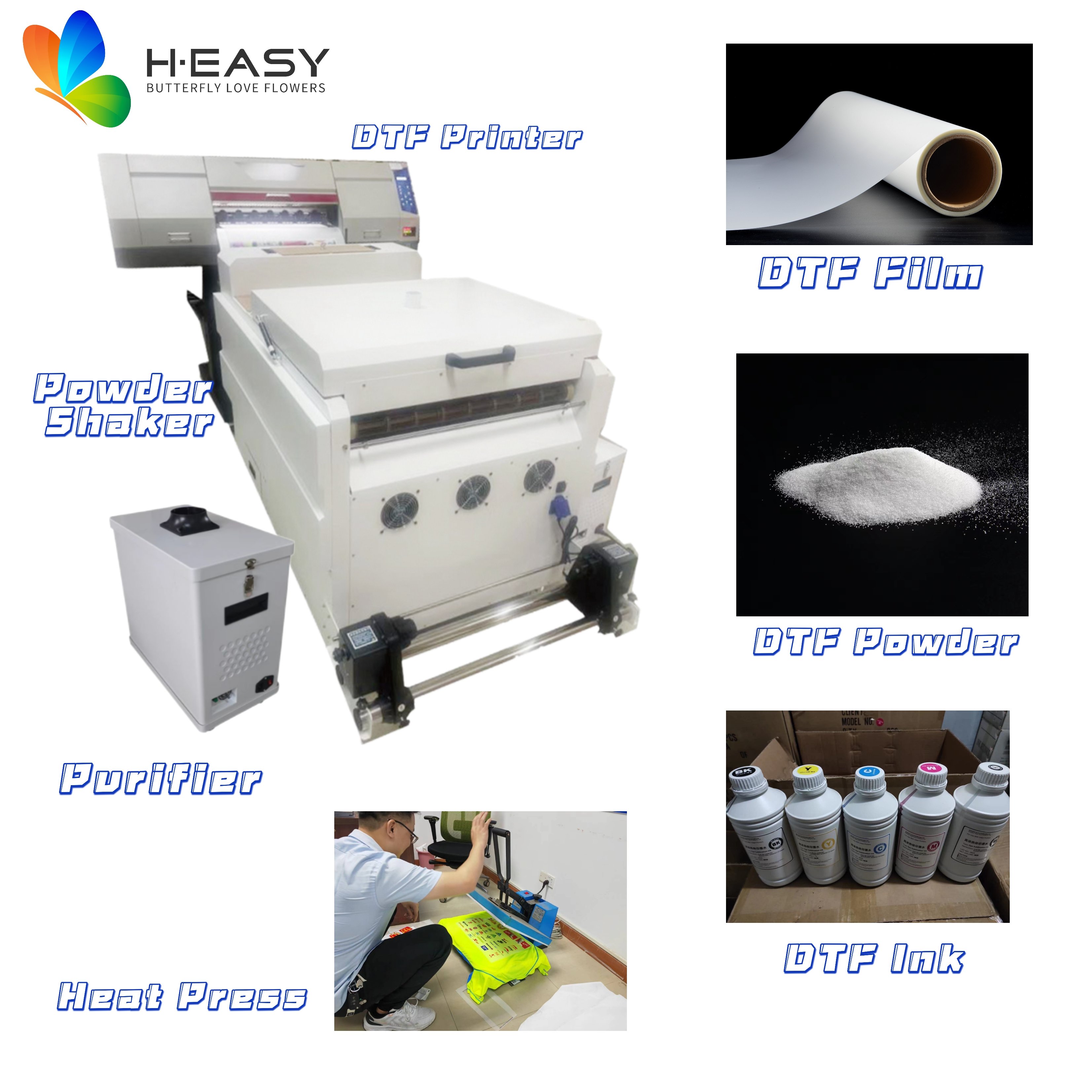60cm uv imprimante dtf i3200 printer cup wraps printer a3 dtf sticker for t-shirts printing machine
