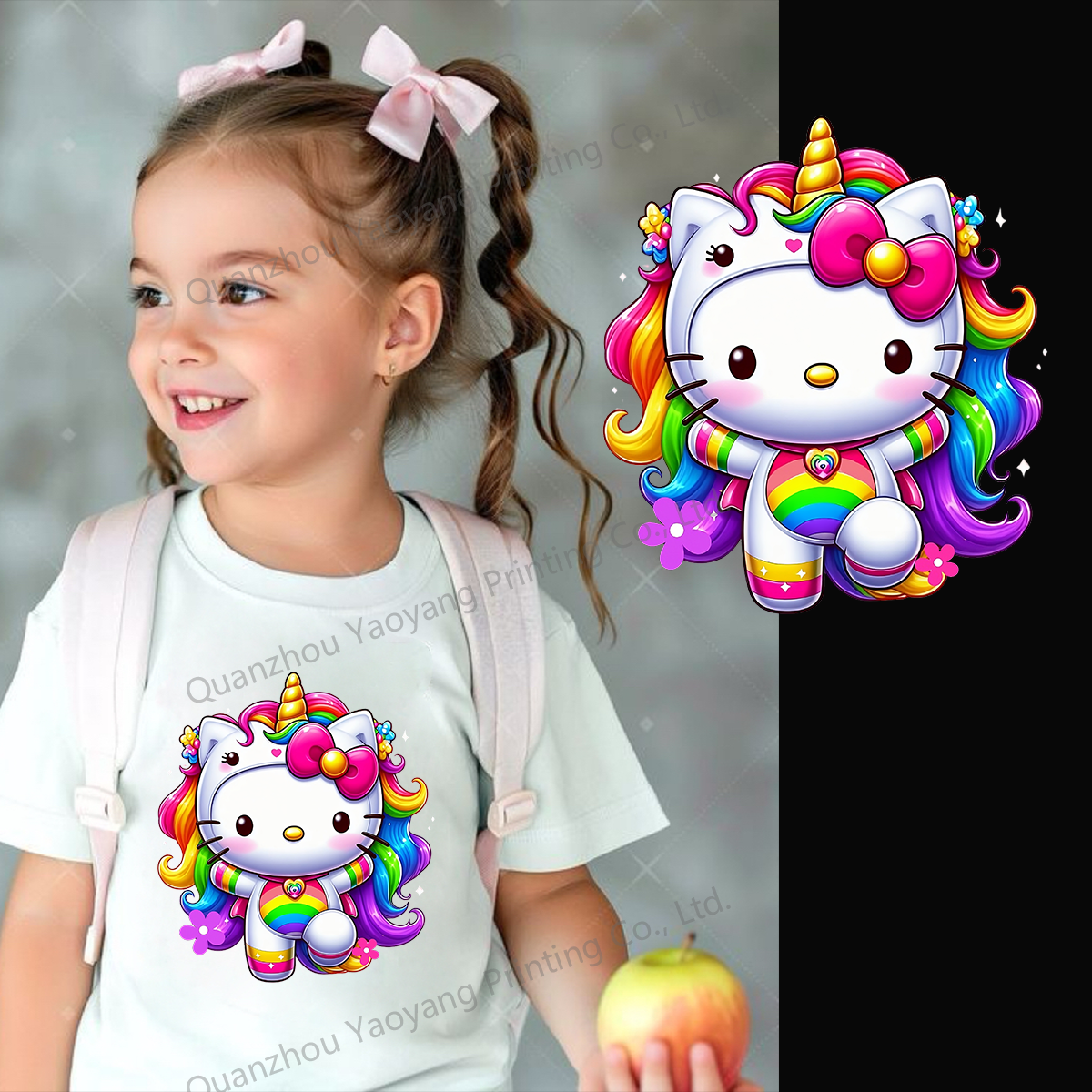 Wholesale Cartoon kid Design Screen Printing logo heat transfer dtg transfers for Clothes T-Shirts Plastisol Transfer Printing