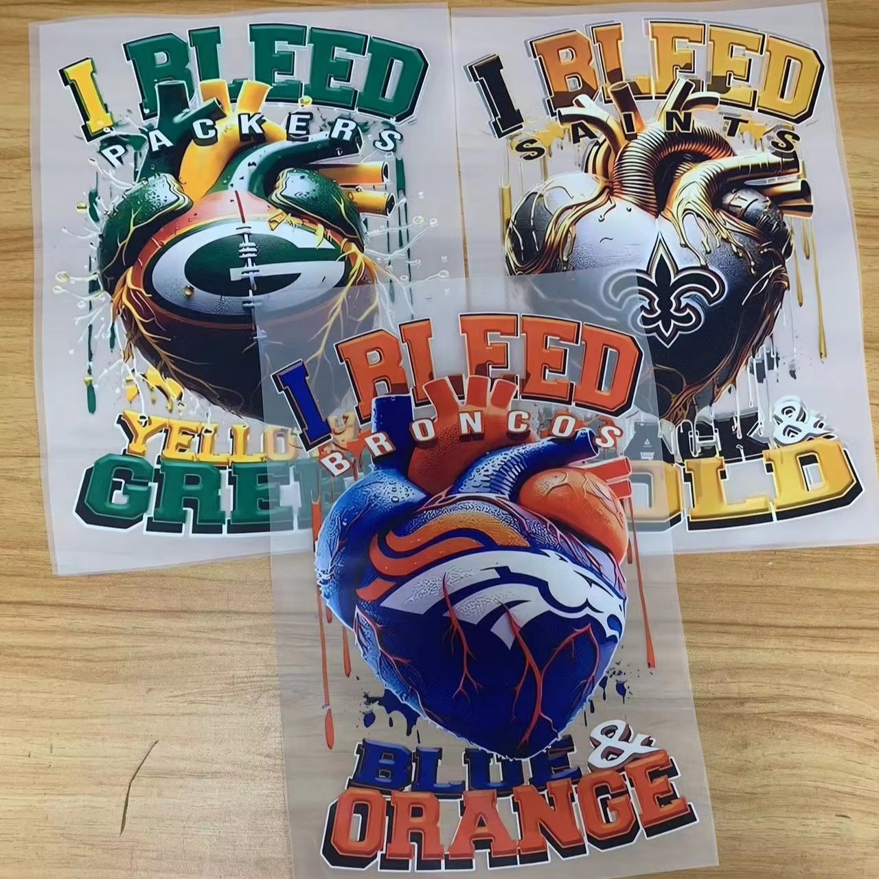 wholesale NFL Dtf Transfer designs ready to press transfer stickers Plastisol Screen Transfer Print for Clothing