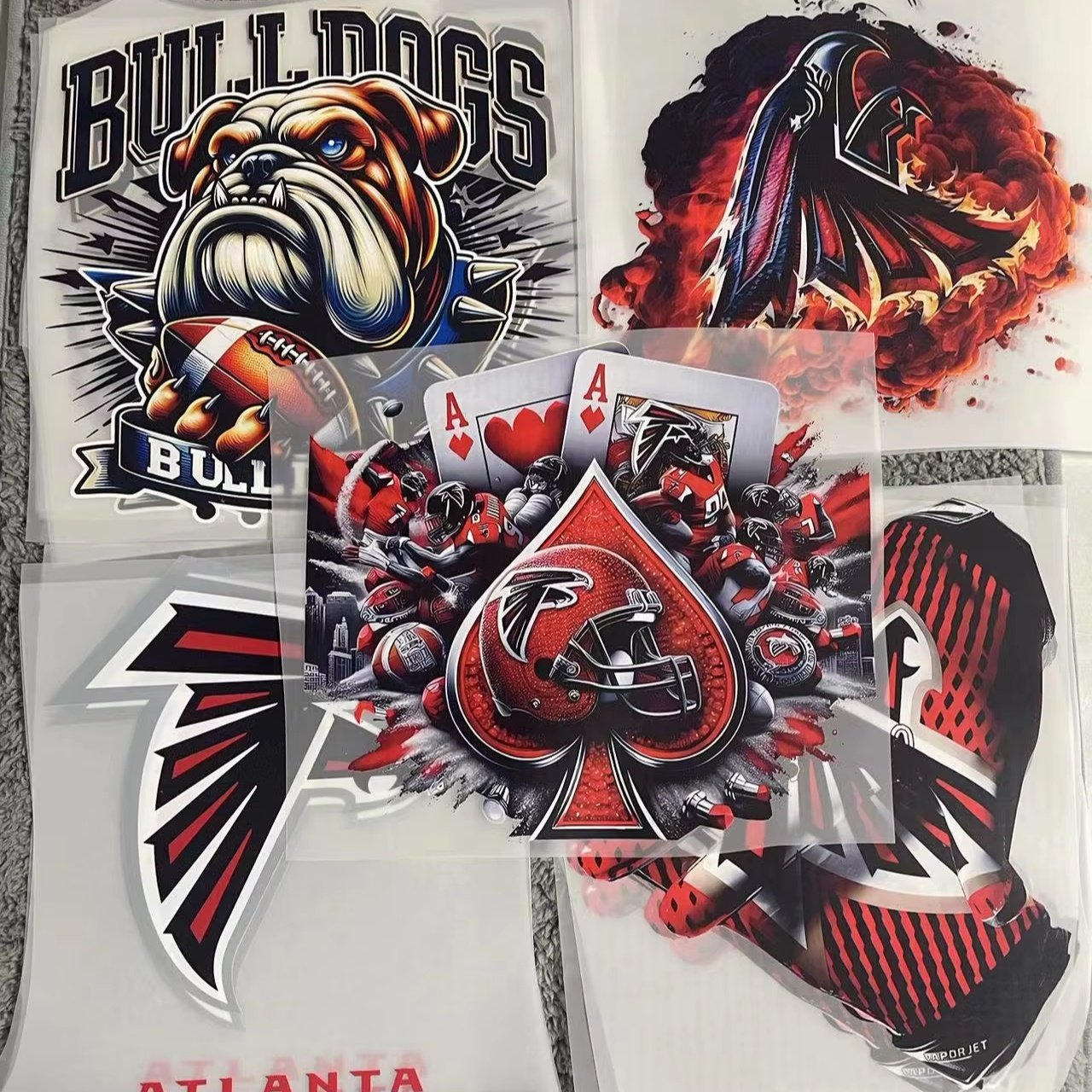 wholesale NFL Dtf Transfer designs ready to press transfer stickers Plastisol Screen Transfer Print for Clothing