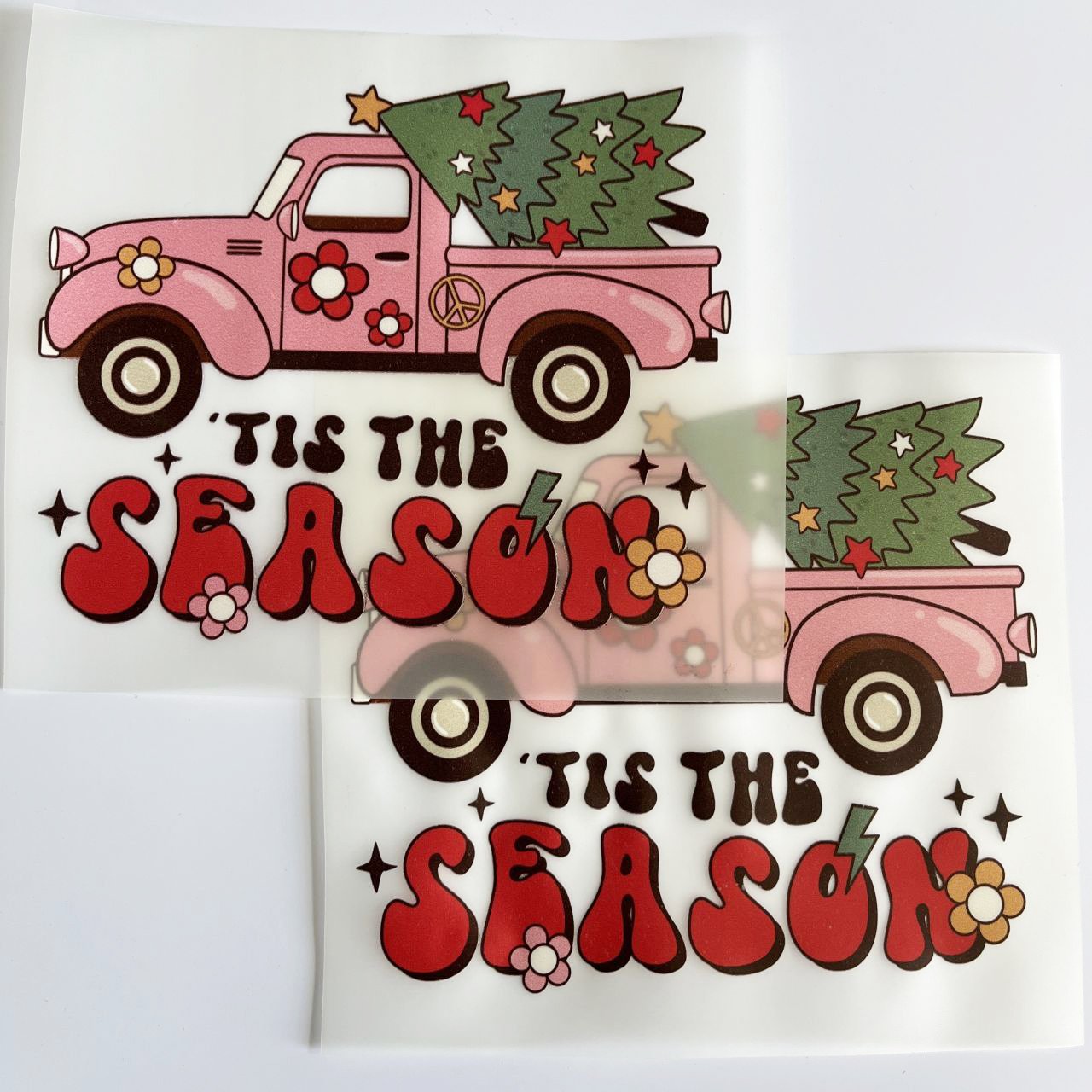 Factory wholesale plastisol customized Christmas waterproof transfer printing vinyl custom DTF heat transfer for t-shirt