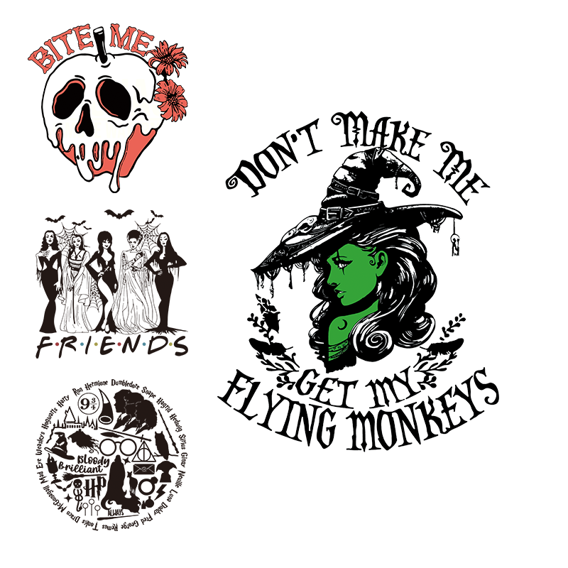 Halloween Ghost Monster Mash Custom iron on screen print transfers designs ready to press iron on vinyl dtf heat transfers 2024