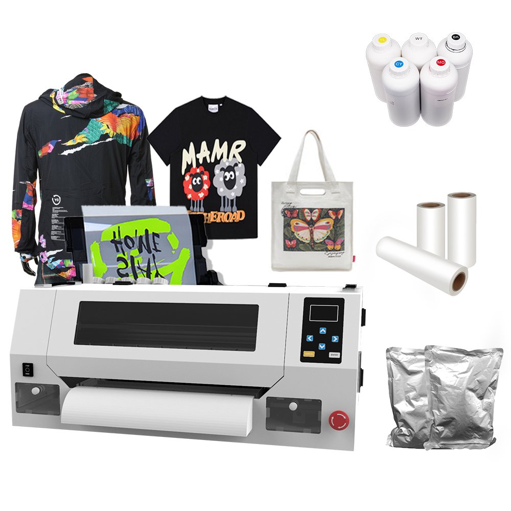 desktop Inkjet printer A3 30CM packaging printer Custom Heat transfer printing clothing inkjet Product costume DTF printer