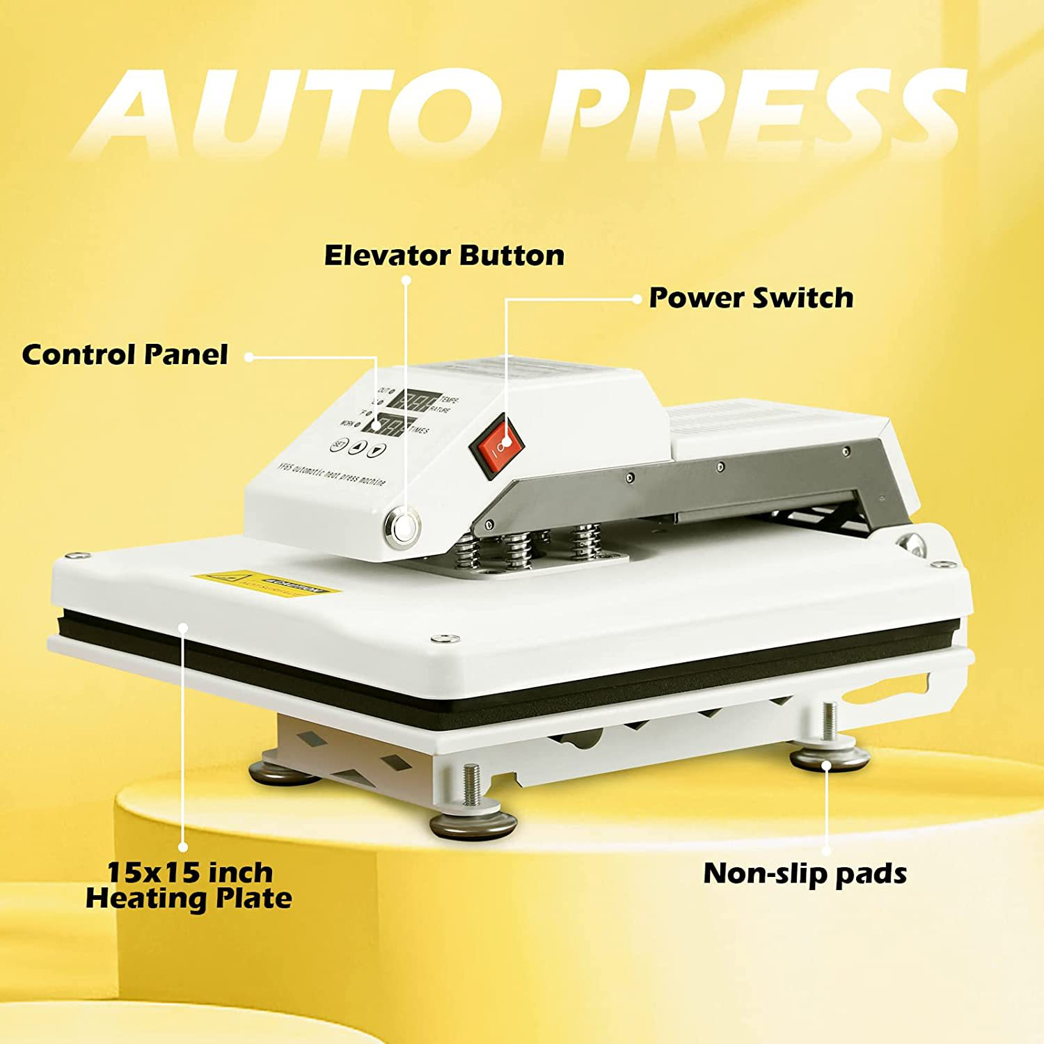 Erasmart Automatic Pressure Sublimation heat transfer machine Hot Press Work With DTF T-shirt Clothing Transfer Printing