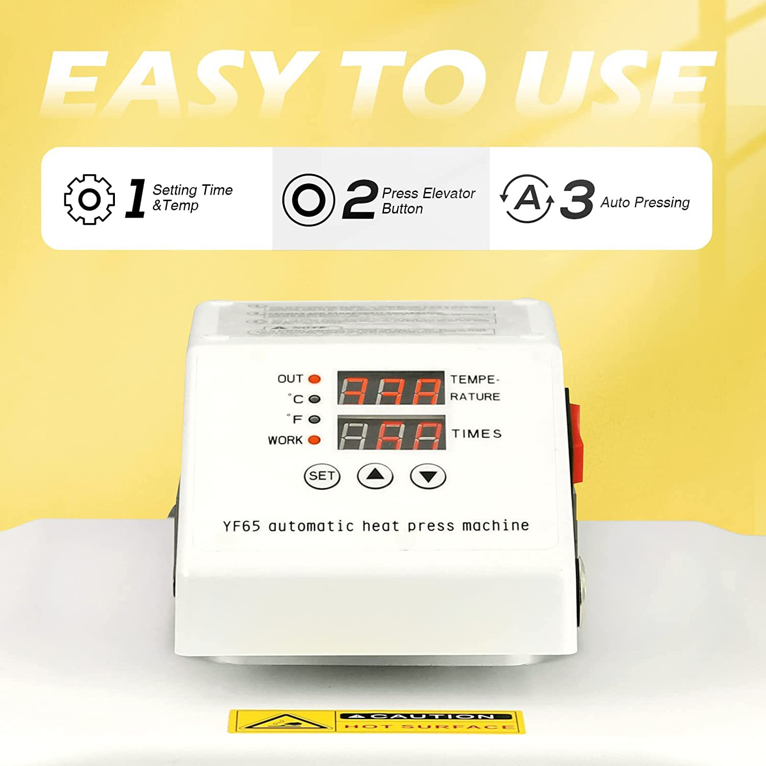 Erasmart Automatic Pressure Sublimation heat transfer machine Hot Press Work With DTF T-shirt Clothing Transfer Printing
