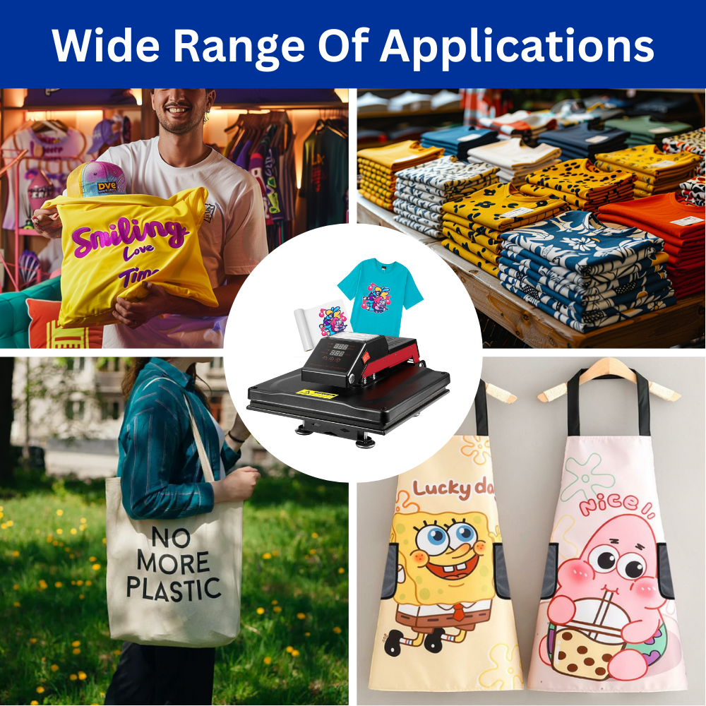 Erasmart Automatic Pressure Sublimation heat transfer machine Hot Press Work With DTF T-shirt Clothing Transfer Printing