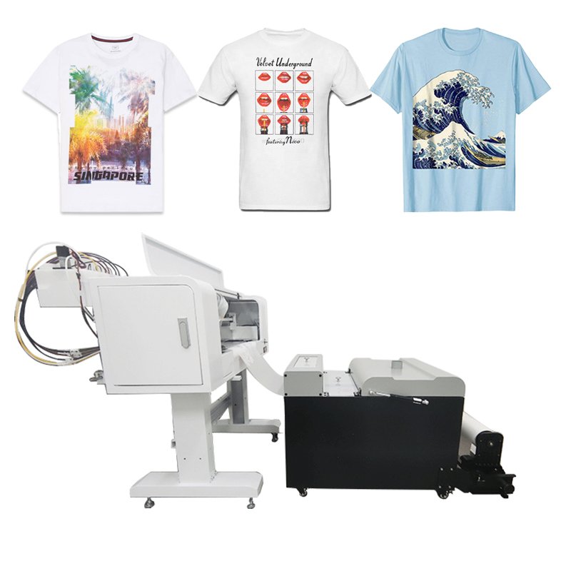DTF Printer with Power Shaker 30cm Heat Transfer for Any Fabric Canvas Garment roll to roll digital label printing machine
