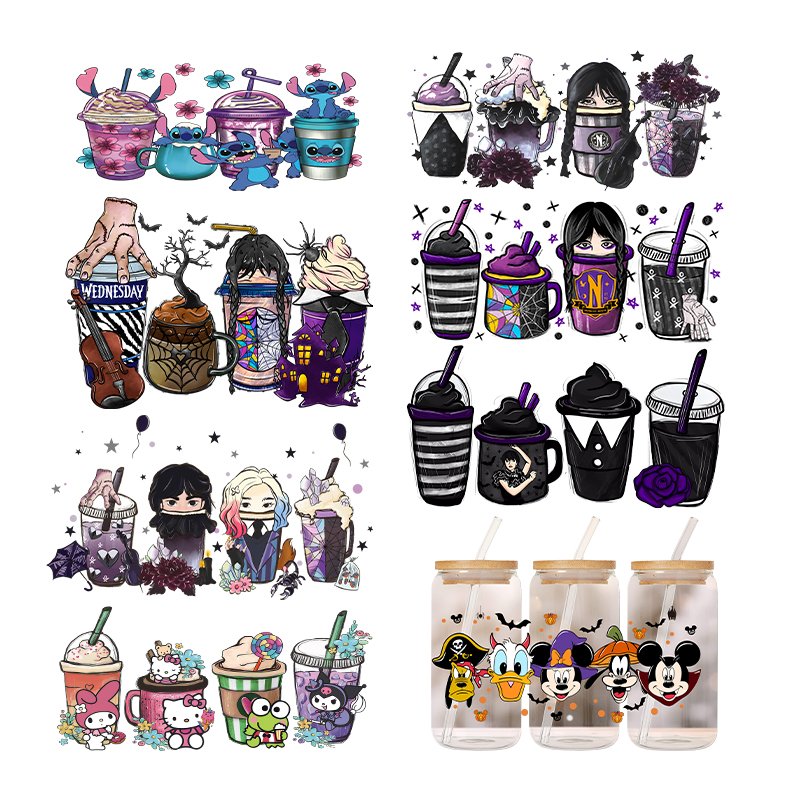 custom dtf transfers heat transfer vinyl designs for t-shirts uv dtf cup wrap transfers wholesale