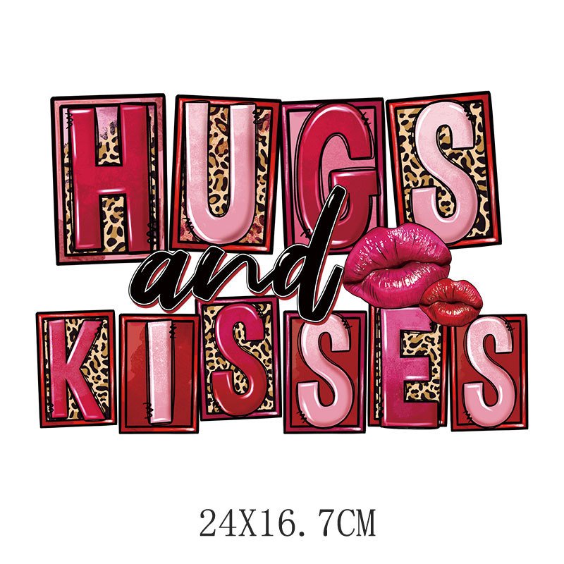New Washable Hot Stamping Stickers Saint Valentine's Day Heat Transfers Printed Designs For T Shirts