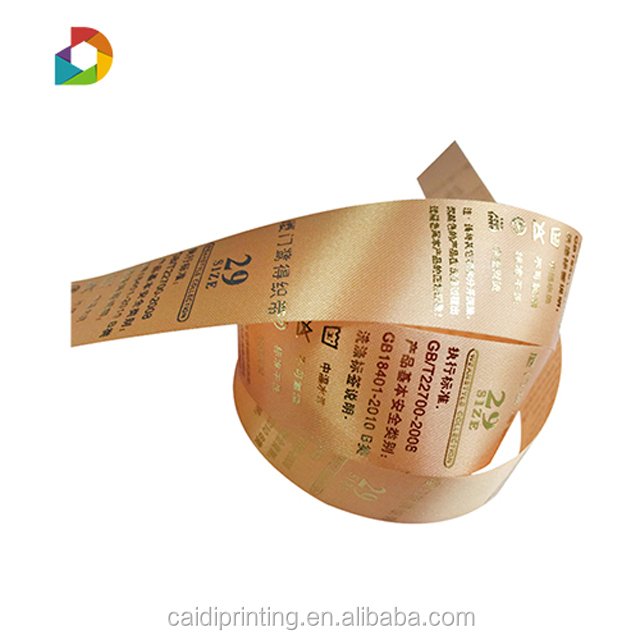 Transfer Printing Custom Labels Cotton Garment Warning Label Garment & Processing Accessories for Clothing Brand Satin Cloth