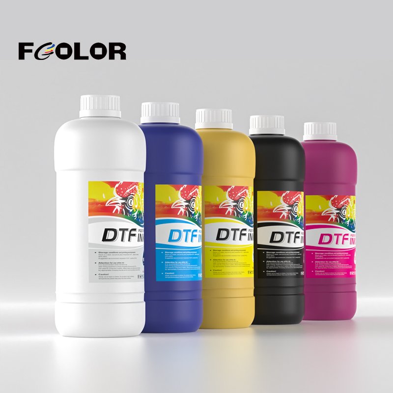 Fcolor No Clog Direct to Film White Ink CMYK Heat Transfer Printing DTF Ink for DTF Printer