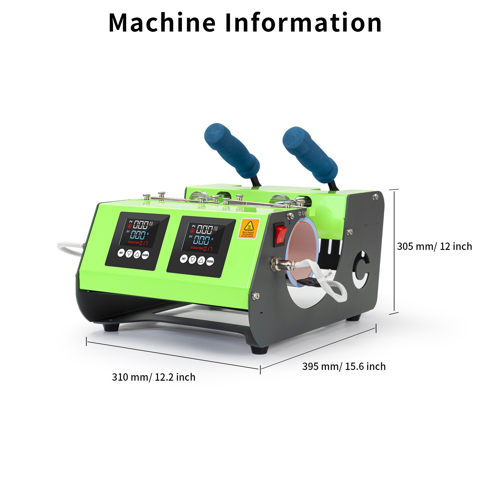Custom Double Station 40 oz Tumbler Press Machine with Logo Sublimation Dual Heat Transfer Printing Tumbler Press