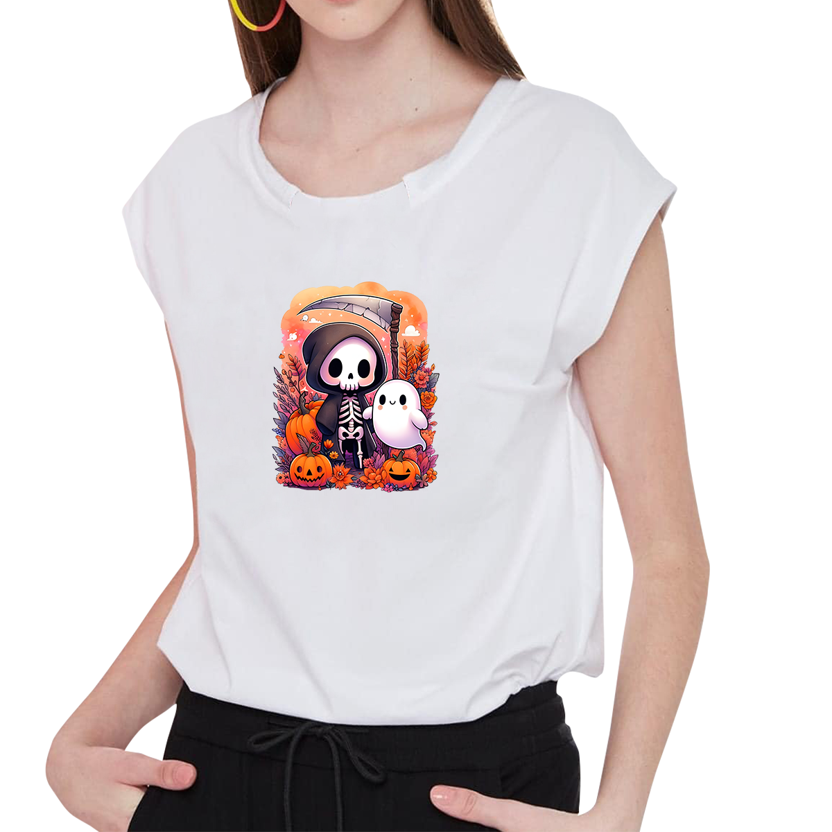Halloween elements Heat Transfer Vinyl Designs For T-shirts heat Press Sticker dtf Heat Transfer for t-shirts