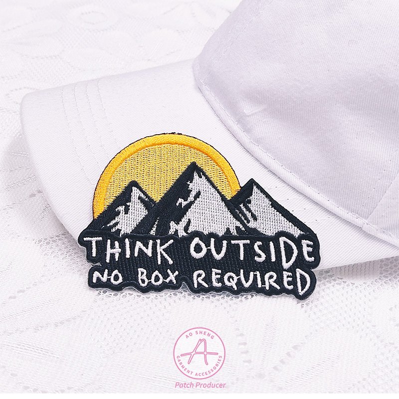 Patches Maker Custom Hear Transfer Embroidery Full Embroidered Patch Merrow Border Iron On Backing Embroidery Patch