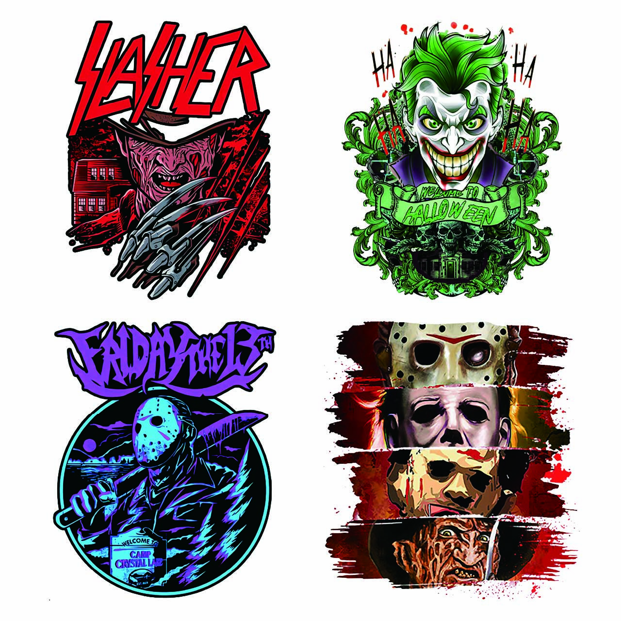 Factory custom wholesale halloween dtf transfers t shirt vinyl stickers heat transfer printing dtf designs for garment