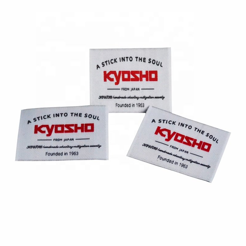 High Quality Batch Custom Red Printing Garment Labels for Coat, Hat, Shirts, Cloth