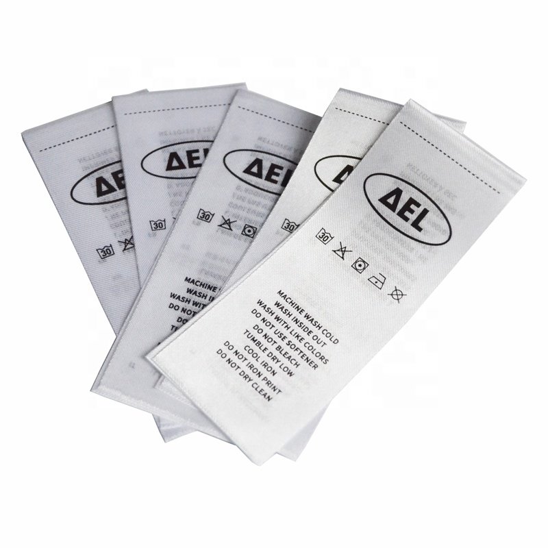 High Quality Batch Custom Red Printing Garment Labels for Coat, Hat, Shirts, Cloth