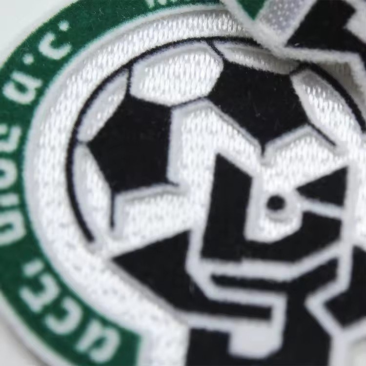 Custom Football Logo Heat Transfer Printing Flock Patches with Iron on