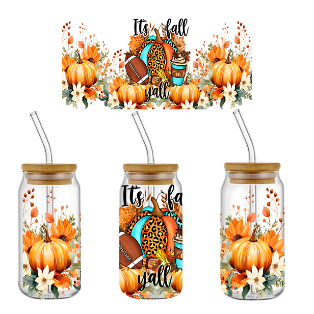 Wholesale Custom 16oz UV DTF Glass Cup Wraps Cute Design for Halloween Heat Transfer Printing dtf transfer custom uvdtf penwraps