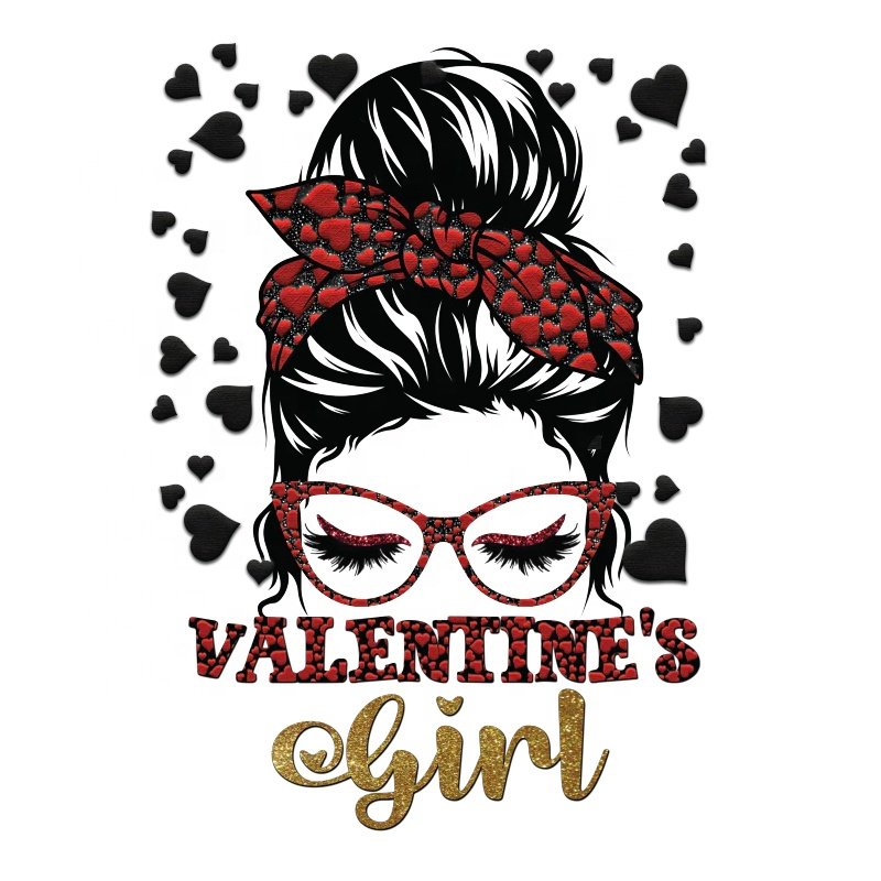 It's the self love for me black woman Valentine's Day afro woman DTF transfer Print