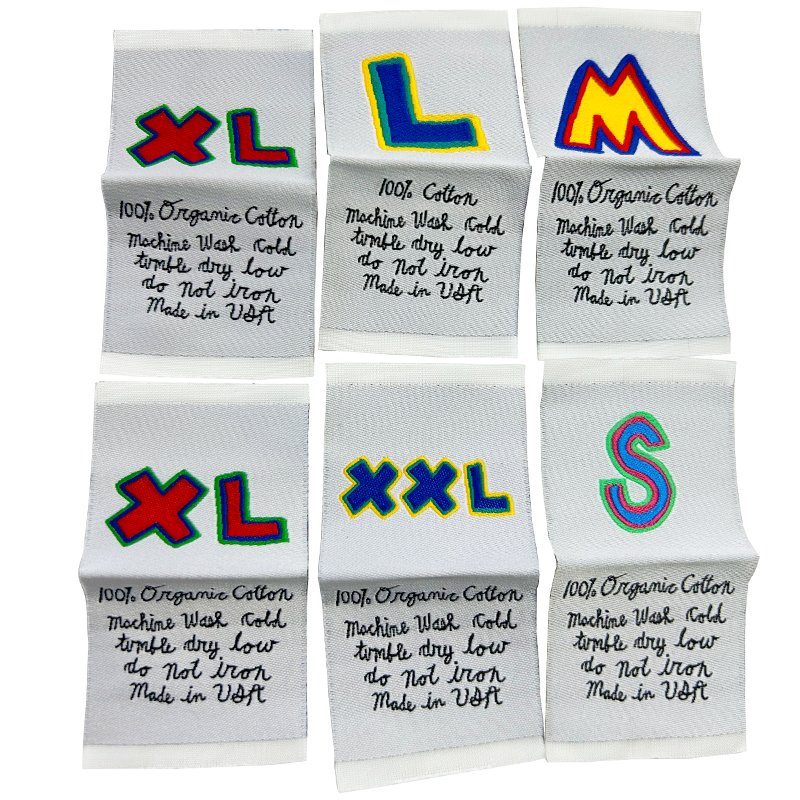 Custom Fabric Labels Iron On Logo Printing Machine Manufacturers Garment Satin Cloth Clothing Woven Label