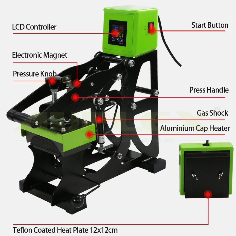 Auplex high quality auto open cap hat custom logo label heat transfer machine for sale