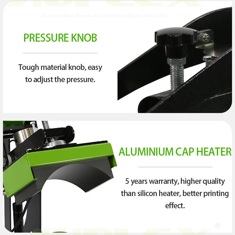 Auplex high quality auto open cap hat custom logo label heat transfer machine for sale