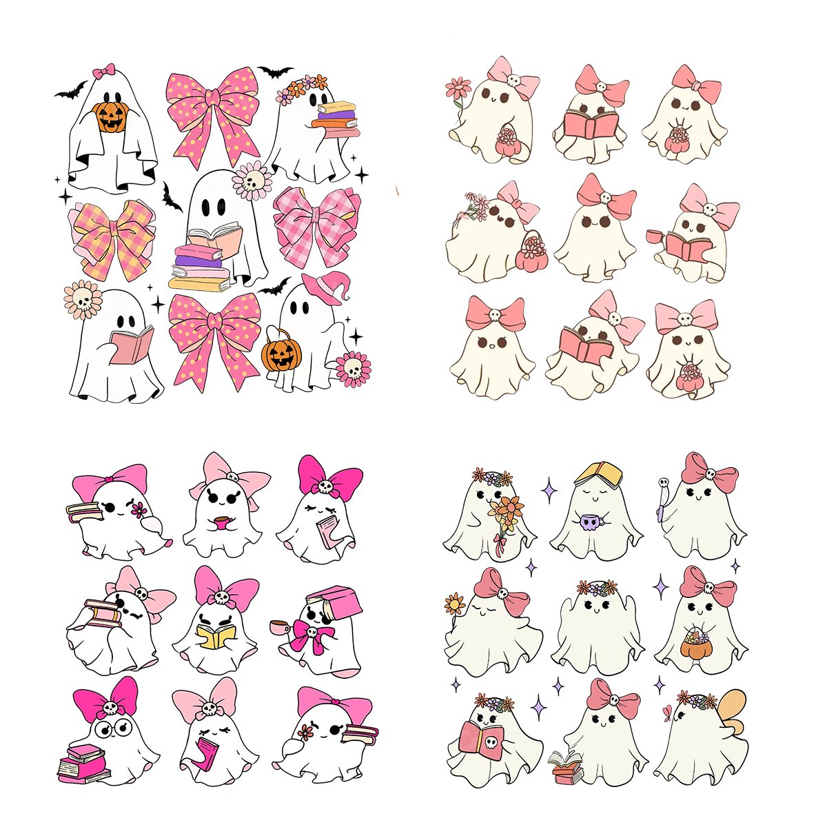 Transfer printing No MOQ Halloween Custom DTF Stickers Heat Easy-to-Press Screen Printing for T-Shirts Tumblers Garments