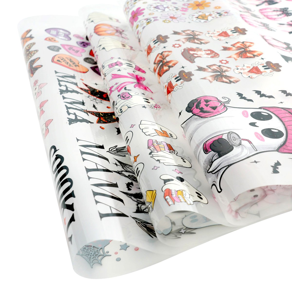 Transfer printing No MOQ Halloween Custom DTF Stickers Heat Easy-to-Press Screen Printing for T-Shirts Tumblers Garments