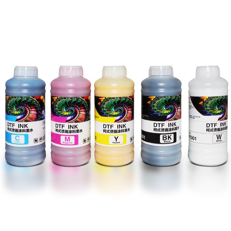 High Quality DTF Heat Transfer Printing Ink 1L KCMY LC LM White Ink DTF Ink for Eps L1800 XP600 I3200 DTF Printers