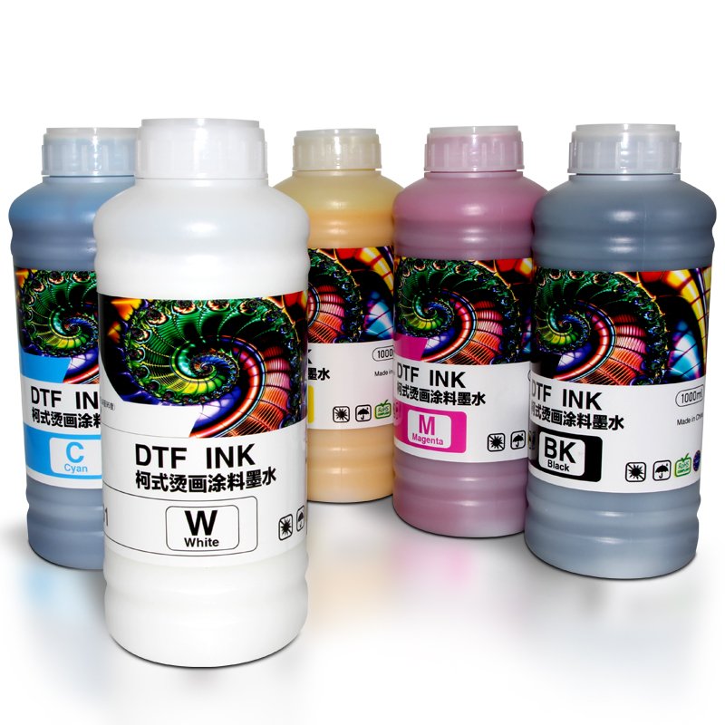 High Quality DTF Heat Transfer Printing Ink 1L KCMY LC LM White Ink DTF Ink for Eps L1800 XP600 I3200 DTF Printers