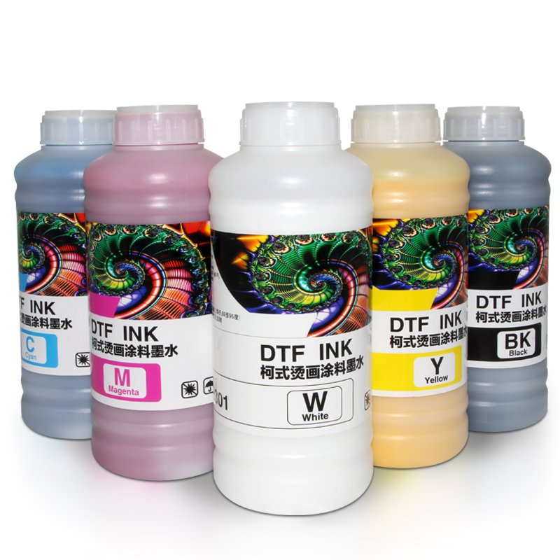 High Quality DTF Heat Transfer Printing Ink 1L KCMY LC LM White Ink DTF Ink for Eps L1800 XP600 I3200 DTF Printers