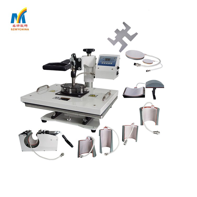 New 4'' 6'' Electric Digital Sublimation Plate Heat Press Transfer Machine Manual Semi-Automatic Grade Pump Paper Sublimation