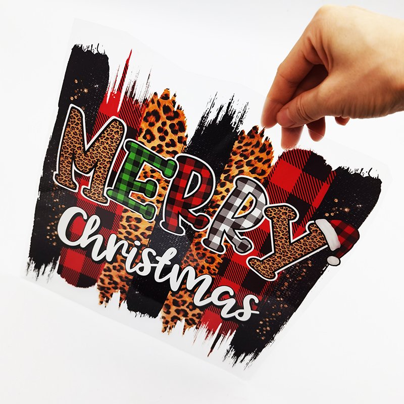 wholesales good quality dtf thermal heat transfers clear screen print Christmas sheets transfer printing for clothing