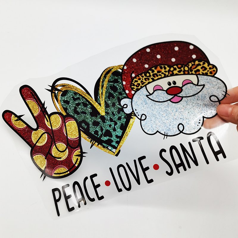 wholesales good quality dtf thermal heat transfers clear screen print Christmas sheets transfer printing for clothing