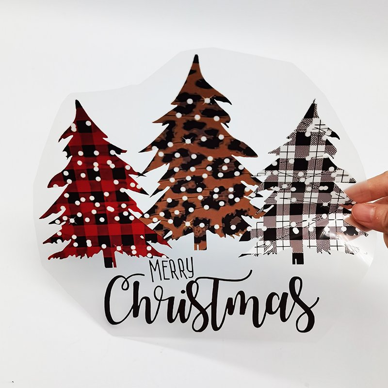 wholesales good quality dtf thermal heat transfers clear screen print Christmas sheets transfer printing for clothing