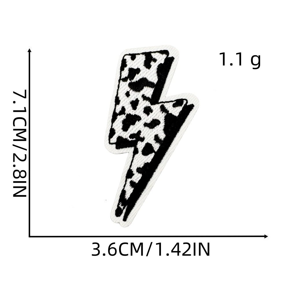 Trendy Heat Transfer Embroidery Patches Iron on Cow Print Hat Heart Butterfly Flower Embroidered Patch for Bag Jeans Clothing