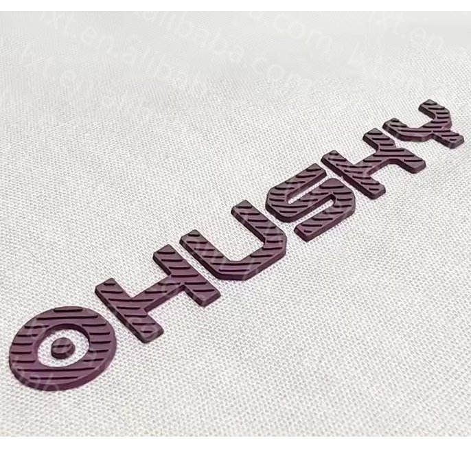 Custom high quality silicone rubber brand logo with 3D silicone heat transfer label sportswear