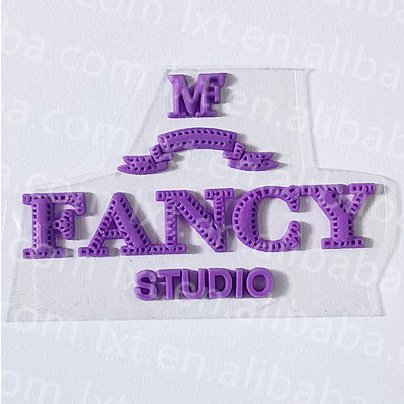 Custom high quality silicone rubber brand logo with 3D silicone heat transfer label sportswear