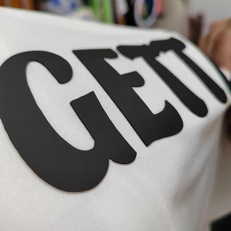 For Clothes New Fashion Heat Transfer Custom Logo 3D Silicone Garment Vinyl Designer Heat Transfer Printing on T Shirt 100 Pcs