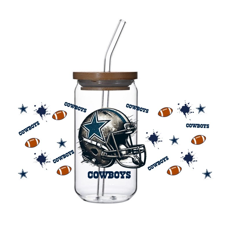 Wholesale Football NFL Team DTF UV Wraps Ready To ship Dallas Cowboy UV DTF Cup Wraps Sport UV DTF Wraps For Cups