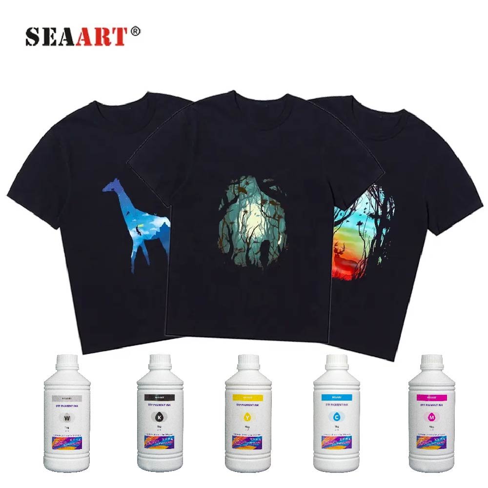 Factory Price Direct to Film White Ink CMYK Plastisol PIgment Digital Heat Transfer Printing DTF Ink For Epson Printers