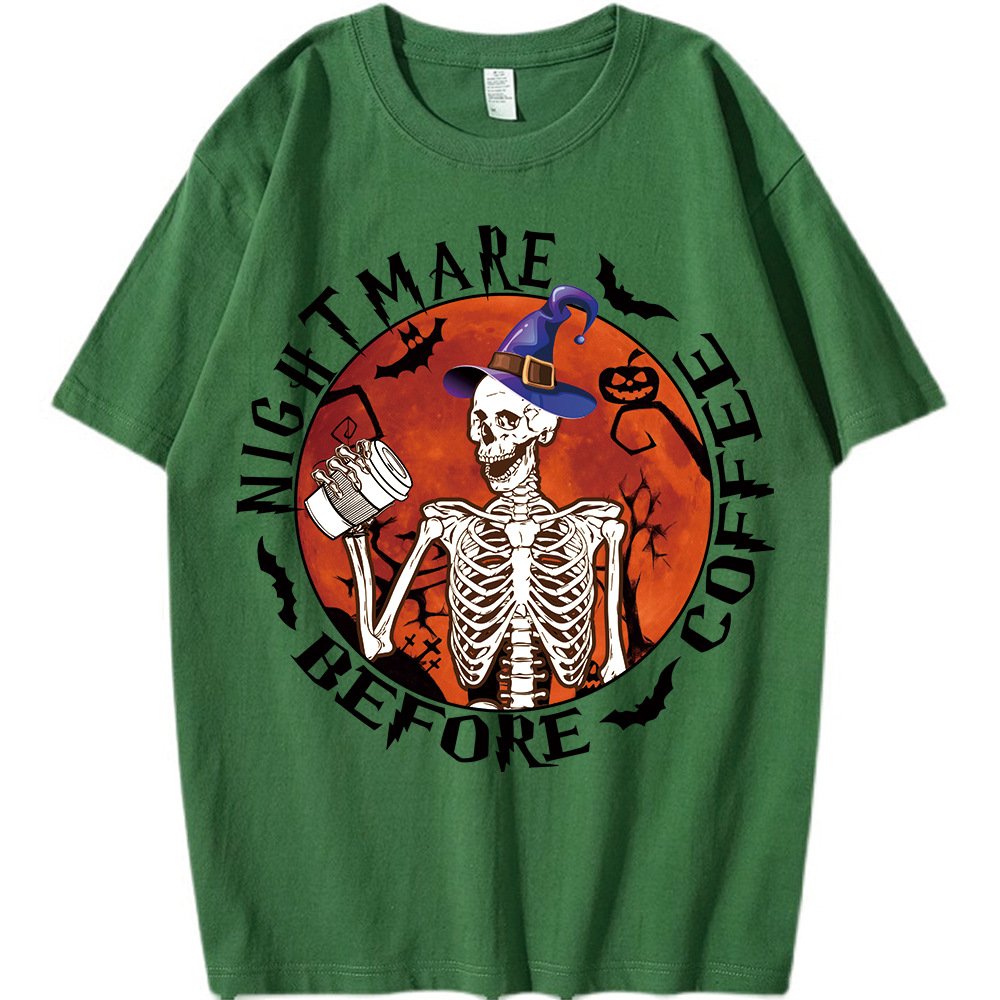 Halloween Skeleton Black Bat Hot Print Stickers T-shirt Heat Transfer Printing Stickers