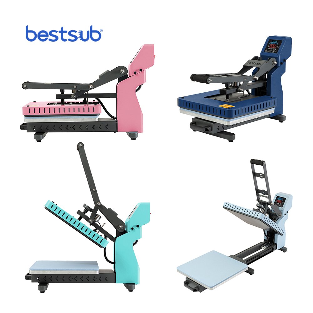BestSub Wholesale 16x24 16x20 15x15 Sublimation Slide Out Drawer Flat T shirt Printing DTF Printing Heat Press Transfer Machine