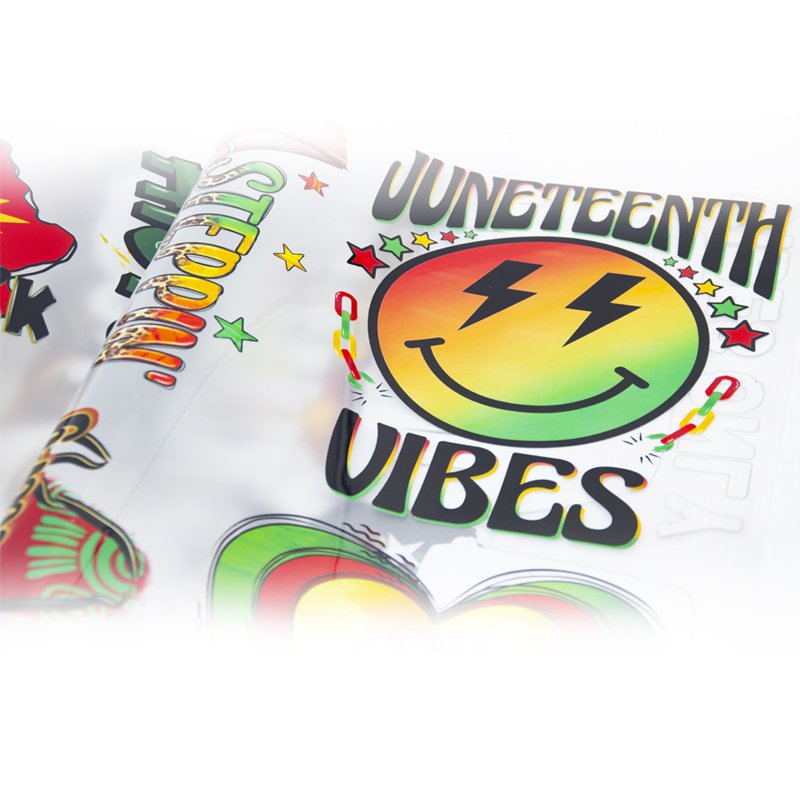 DTF transfer designs ready to press African girl iron on juneteeth vinyl heat transfers for t-shirts uvdtf cup wraps