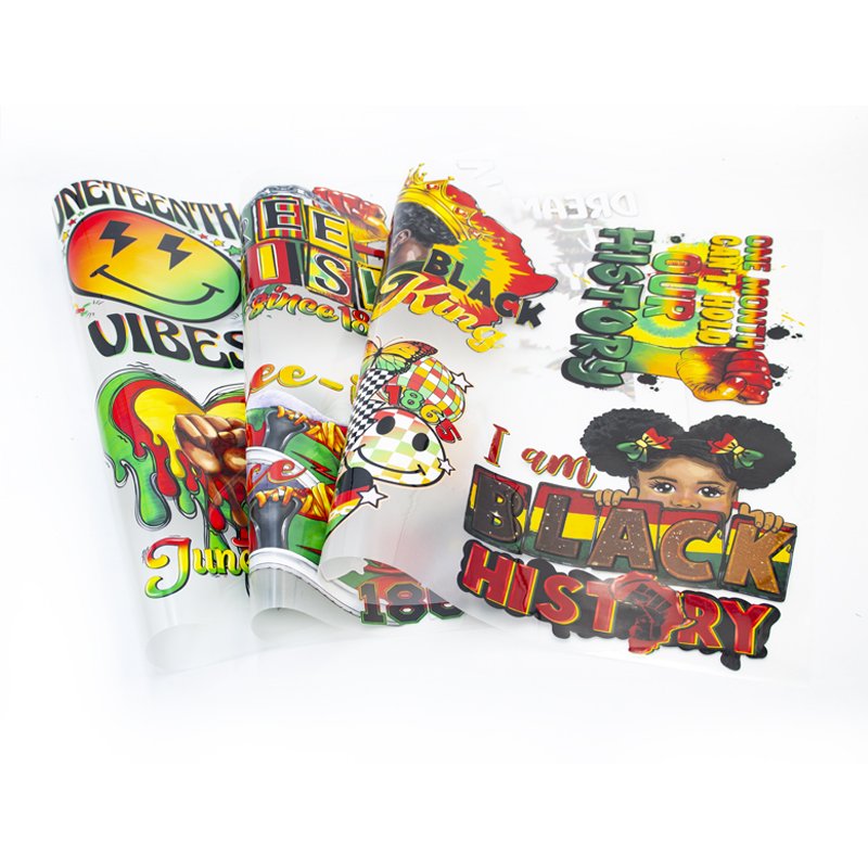 DTF transfer designs ready to press African girl iron on juneteeth vinyl heat transfers for t-shirts uvdtf cup wraps