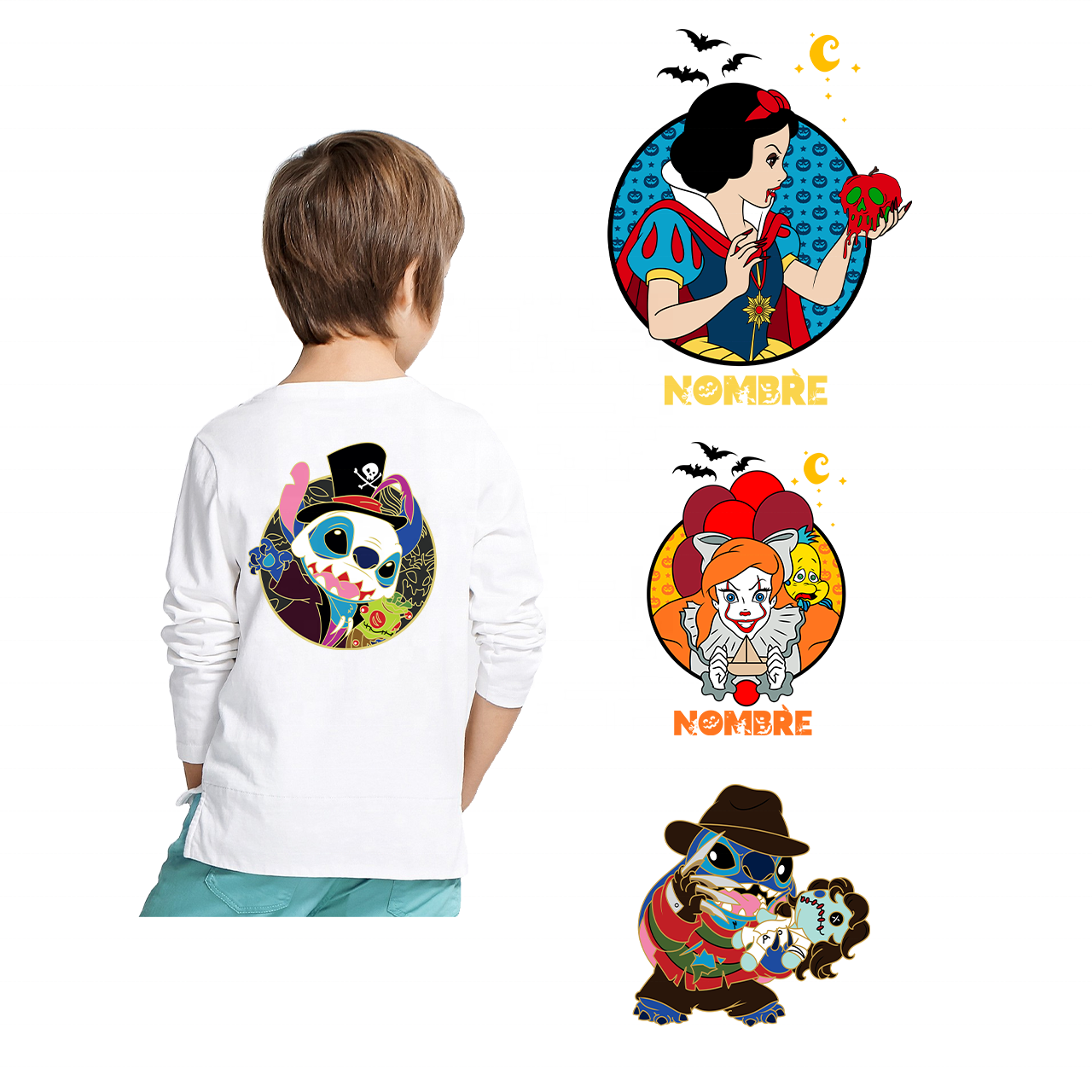 Wholesale waterproof vinyl dtf transfers cartoon transfer printing ready to ship custom heat transfer for t-shirt